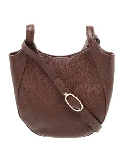 Pre-owned Longchamp Leather Crossbody Bag In Brown