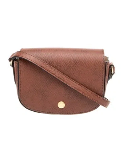 Pre-owned Longchamp Leather Crossbody Bag In Brown