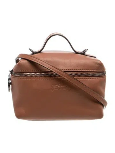 Pre-owned Longchamp Leather Crossbody Bag In Brown