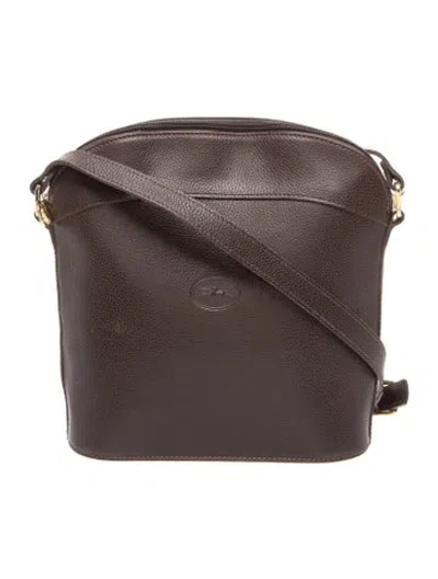 Pre-owned Longchamp Leather Crossbody Bag In Brown