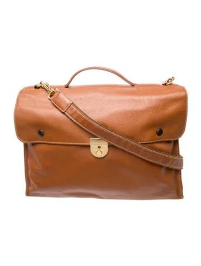 Pre-owned Longchamp Leather Crossbody Bag In Brown