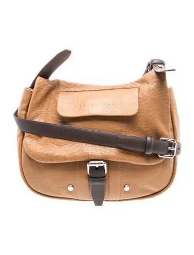 Pre-owned Longchamp Leather Crossbody Bag In Brown