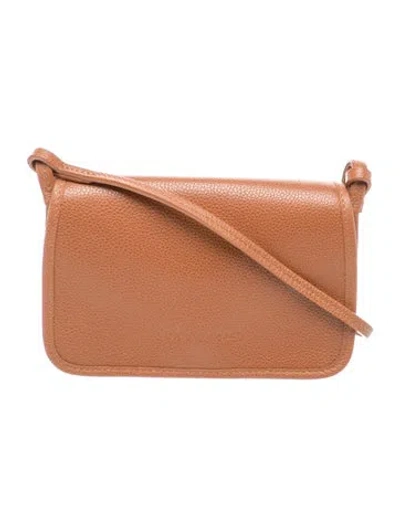 Pre-owned Longchamp Leather Crossbody Bag In Brown
