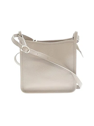 Pre-owned Longchamp Leather Crossbody Bag In Gray