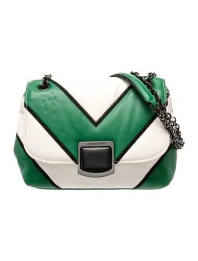 Pre-owned Longchamp Leather Crossbody Bag In Green