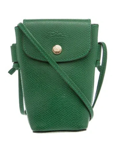 Pre-owned Longchamp Leather Crossbody Bag In Green