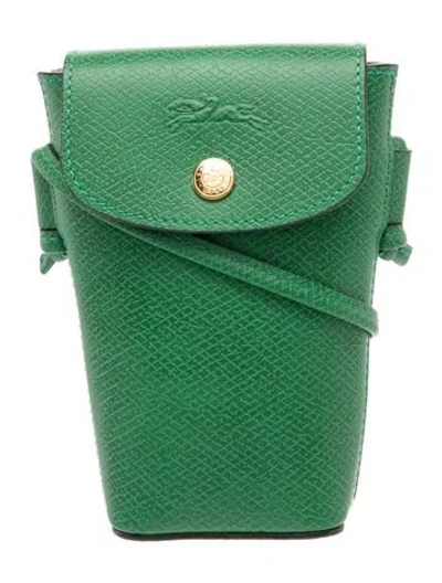 Pre-owned Longchamp Leather Crossbody Bag In Green