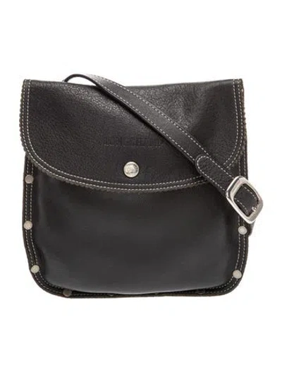 Pre-owned Longchamp Leather Crossbody Bag In Grey