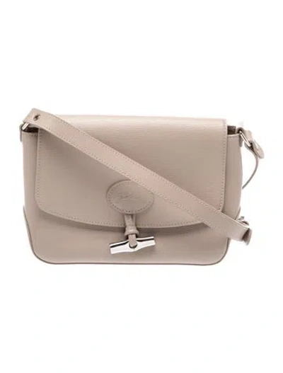 Pre-owned Longchamp Leather Crossbody Bag In Grey