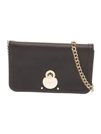 Pre-owned Longchamp Leather Crossbody Bag In Grey