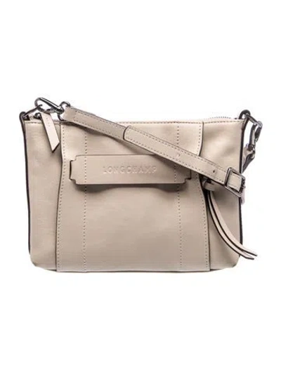 Pre-owned Longchamp Leather Crossbody Bag In Neutral