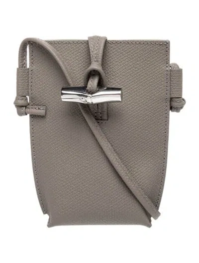 Pre-owned Longchamp Leather Crossbody Bag In Neutral