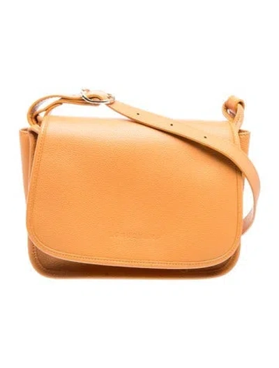 Pre-owned Longchamp Leather Crossbody Bag In Neutrals