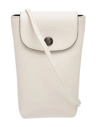 Pre-owned Longchamp Leather Crossbody Bag In Neutrals