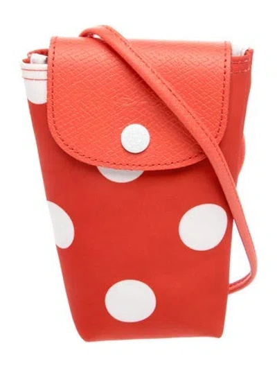 Pre-owned Longchamp Leather Crossbody Bag In Orange