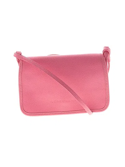 Pre-owned Longchamp Leather Crossbody Bag In Pink