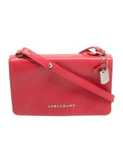 Pre-owned Longchamp Leather Crossbody Bag In Red