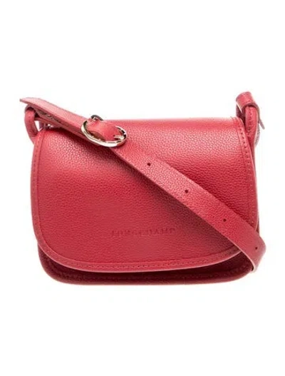 Pre-owned Longchamp Leather Crossbody Bag Small In Red