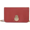 Longchamp Leather Flap Wallet On A Chain