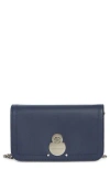 Longchamp Leather Flap Wallet On A Chain