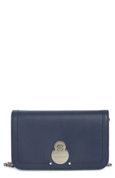 Longchamp Leather Flap Wallet On A Chain