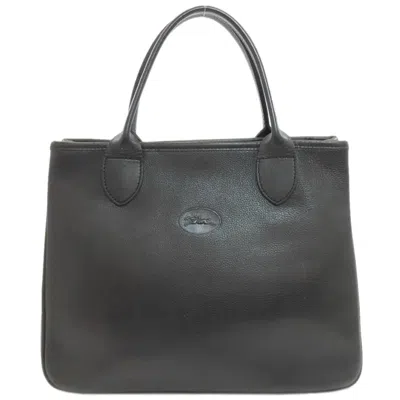 Pre-owned Longchamp Leather Handbag () In Black