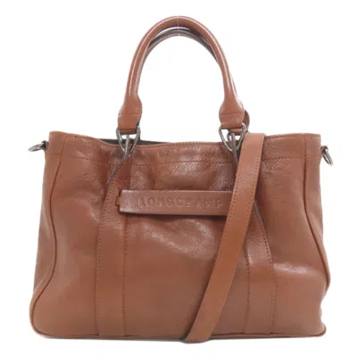 Pre-owned Longchamp Leather Handbag () In Brown
