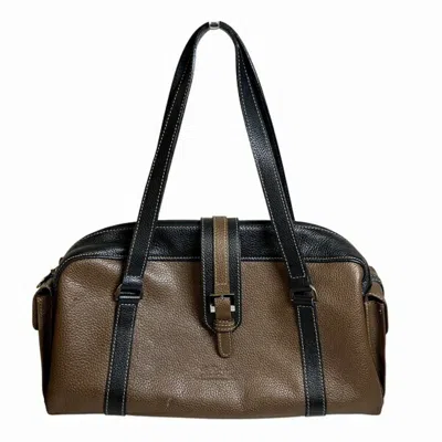 Pre-owned Longchamp Leather Handbag Shoulder Bag ()