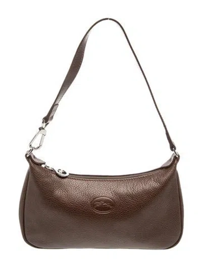 Pre-owned Longchamp Leather Hobo In Black