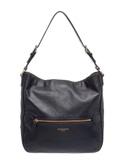Pre-owned Longchamp Leather Hobo In Blue