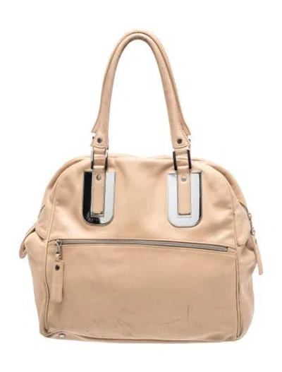 Pre-owned Longchamp Leather Hobo In Neutrals