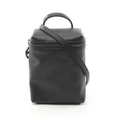 Longchamp Leather Le Pliage Extra 2way Crossbody Bag 10285987001 In Black