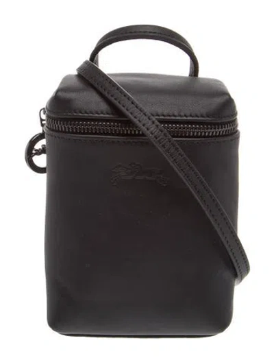 Pre-owned Longchamp Leather Le Pliage Xtra Xs Crossbody Bag In Black