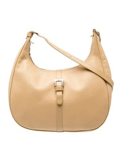 Pre-owned Longchamp Leather Leather Shoulder Bag In Neutral