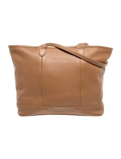 Pre-owned Longchamp Leather Messenger Bag In Brown