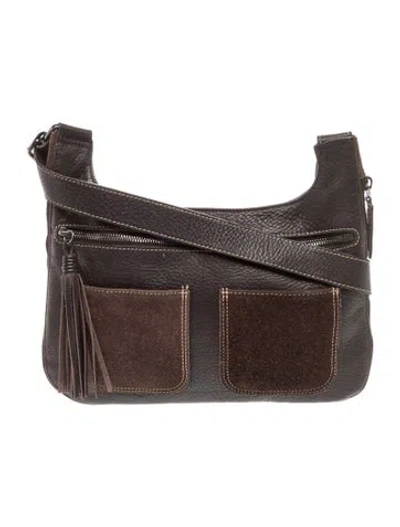 Pre-owned Longchamp Leather Messenger Bag In Brown