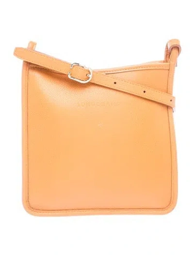 Pre-owned Longchamp Leather Messenger Bag In Orange