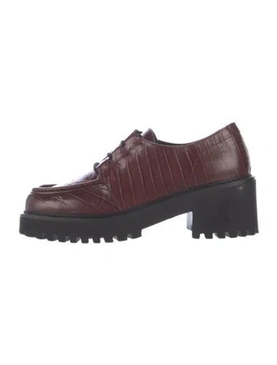 Pre-owned Longchamp Leather Oxfords In Multi