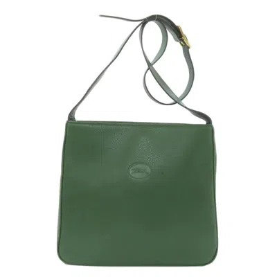 Pre-owned Longchamp Leather Pouch Shoulder Bag () In Green