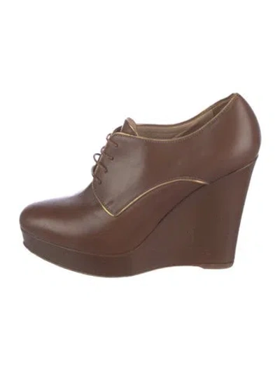 Pre-owned Longchamp Leather Pumps In Brown