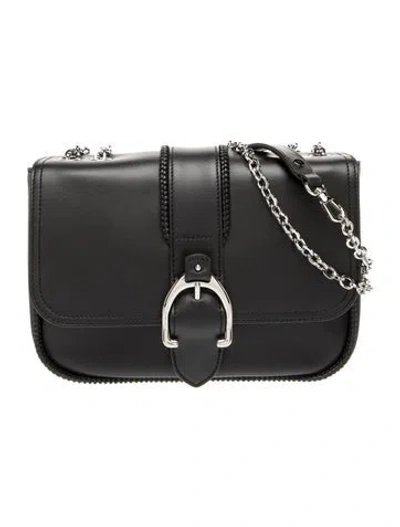 Pre-owned Longchamp Leather Shoulder Bag In Black