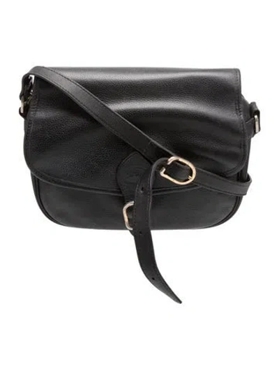 Pre-owned Longchamp Leather Shoulder Bag In Black