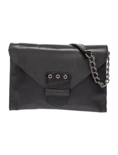 Pre-owned Longchamp Leather Shoulder Bag In Black