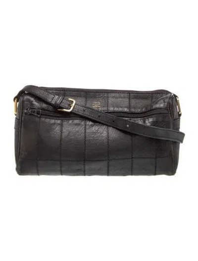 Pre-owned Longchamp Leather Shoulder Bag In Black