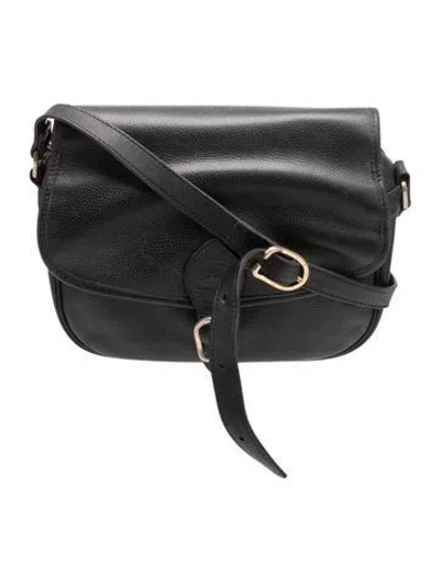 Pre-owned Longchamp Leather Shoulder Bag In Black