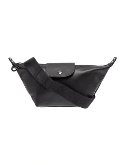 Pre-owned Longchamp Leather Shoulder Bag In Black