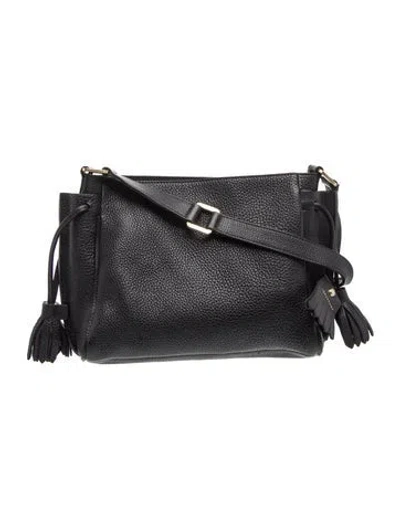 Pre-owned Longchamp Leather Shoulder Bag In Black
