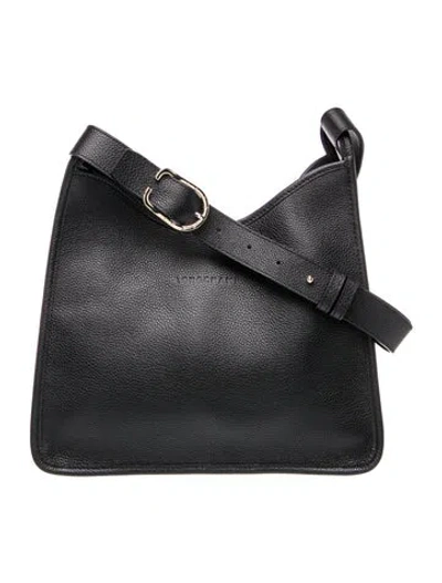 Pre-owned Longchamp Leather Shoulder Bag In Black