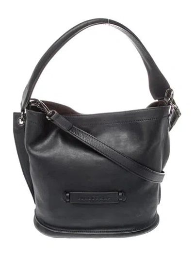 Pre-owned Longchamp Leather Shoulder Bag In Black