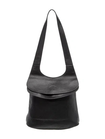 Pre-owned Longchamp Leather Shoulder Bag In Black